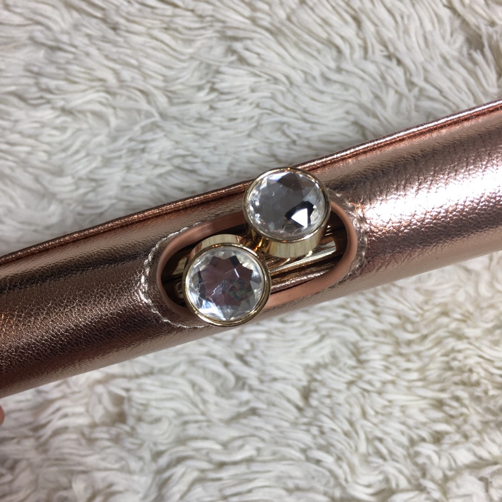 NWOT wallet beautiful rose gold diamond accents - Picture 3 of 11